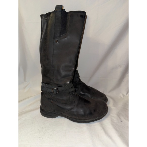 Merrell Women's Riding Black Leather Waterproof Buckle Strap Zip Boot Size 8 - Picture 3 of 6